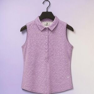 Foray Golf Sleeveless‎ Polo M Lavender Athleisure Country Club Tenniscore Top
